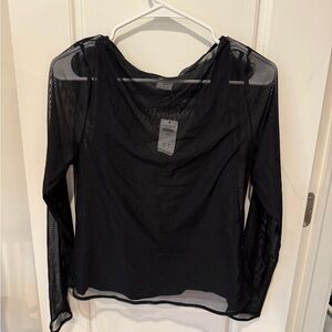 Abercrombie & Fitch Black Sheer Blouse